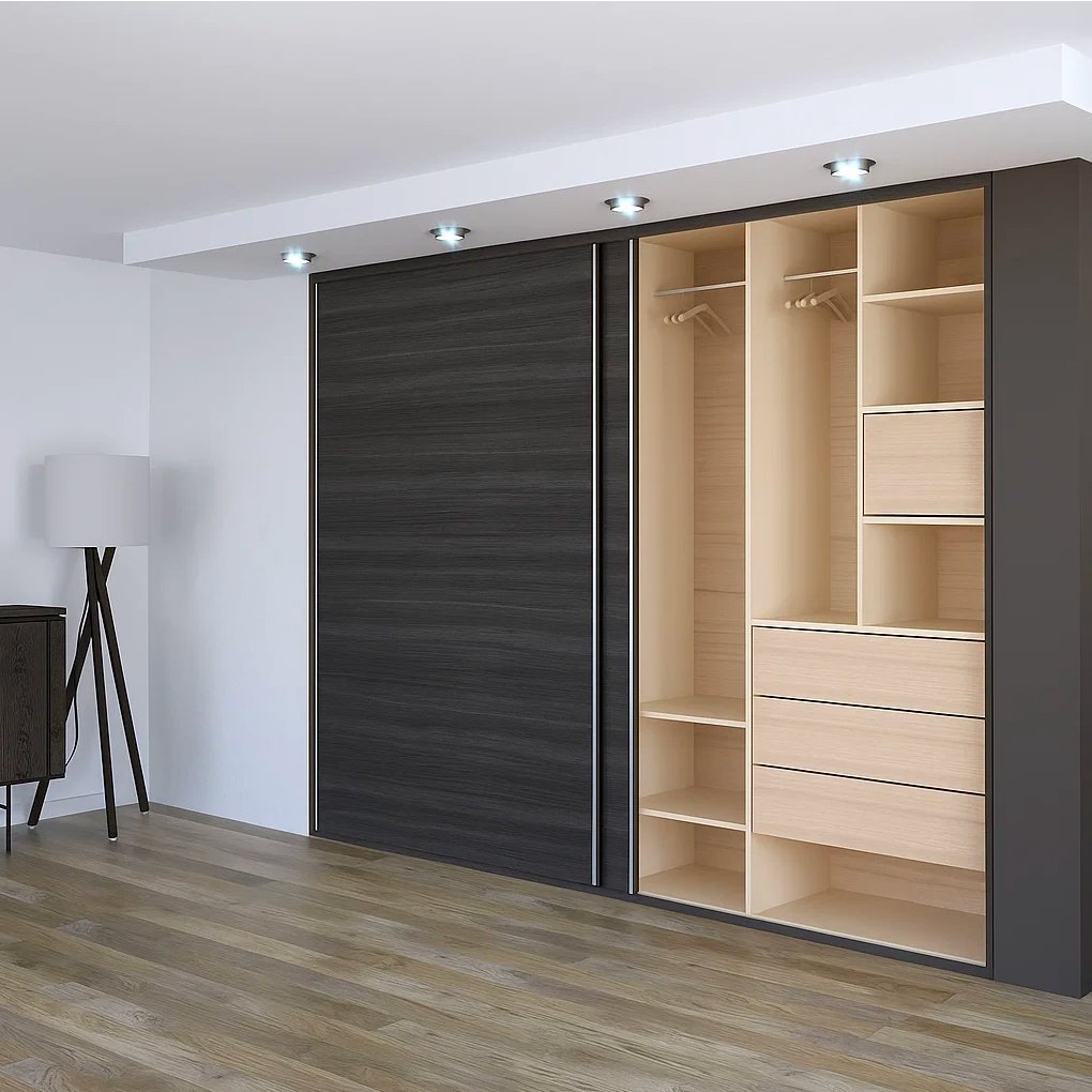 Modern sliding wardrobe interior